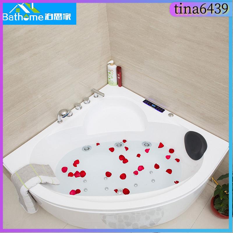 浴缸 獨立浴缸 壓克力浴缸 超薄邊浴缸 雙人浴缸 壓克力獨立浴缸 小衛生間大衛生間等邊三角扇形浴缸 長度可以選1.5米