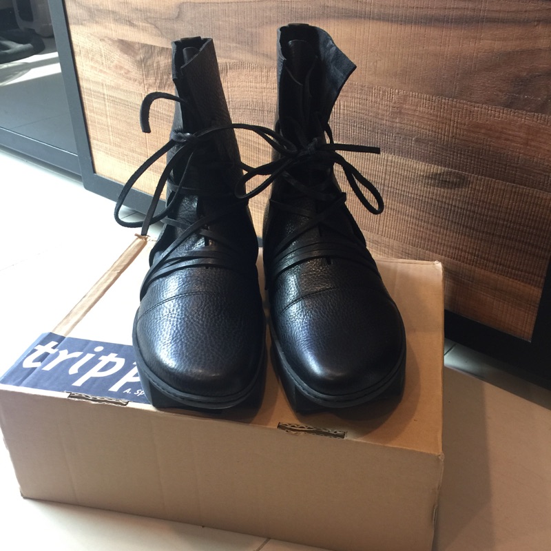 二手～9.9成新秋冬Trippen 男靴box Boots 設計款| 蝦皮購物
