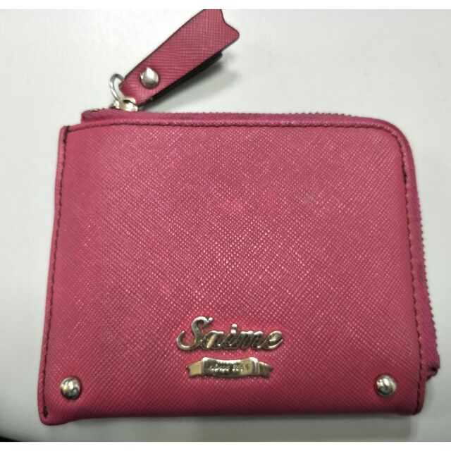 ［贈送］Saime s aime 東京企劃 桃紅色 零錢包 零錢夾 錢包 皮夾