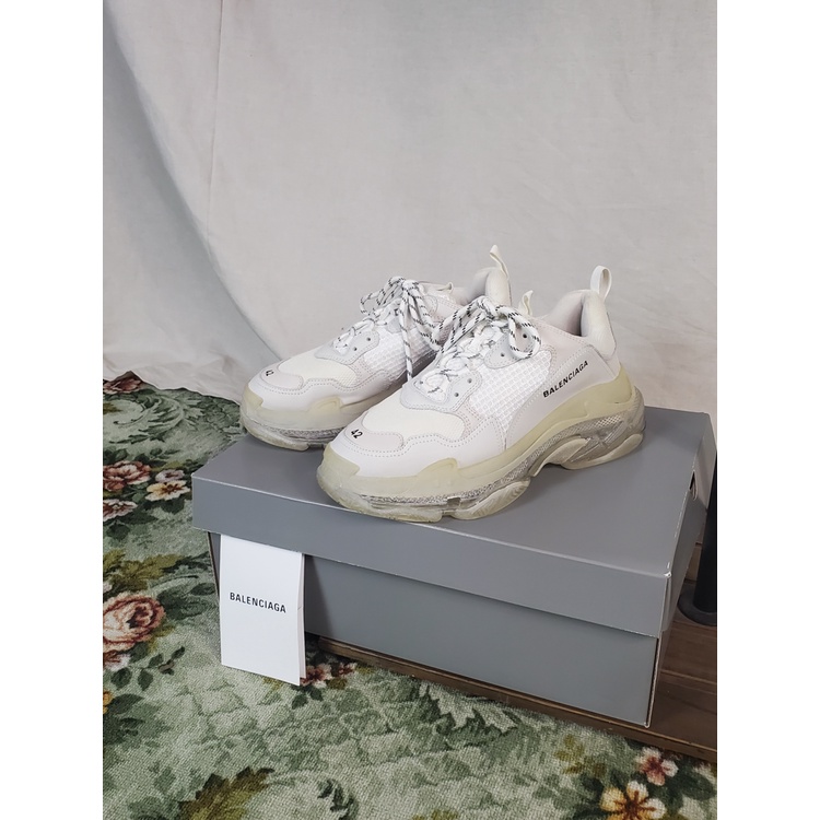 BALENCIAGA Triple S Clear Sole sneakers 巴黎世家 透明底 白色 精品 球鞋