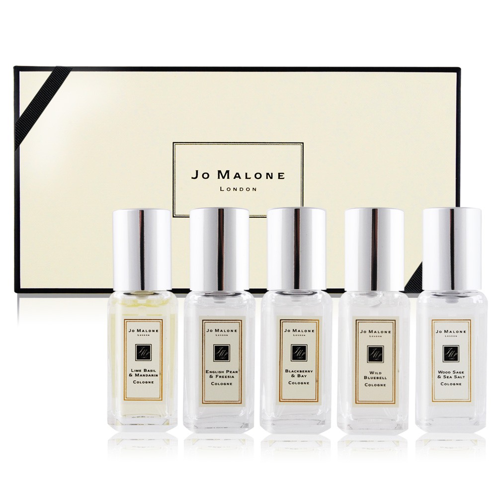 Jo Malone 年度熱銷款5入香水禮盒[青檸羅勒+小蒼蘭+黑莓+藍風鈴+鼠尾草](9mlX5)