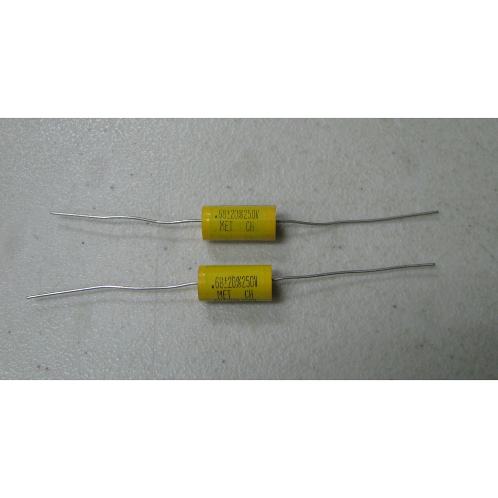 MET 黃色 0.68uf 250v 無極性電容(2個特價20元)