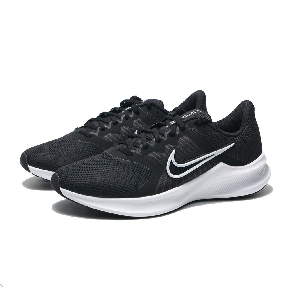 NIKE 慢跑鞋 DOWNSHIFTER 11 黑白 輕量 網布 透氣 健身 男 (布魯克林) CW3411-006