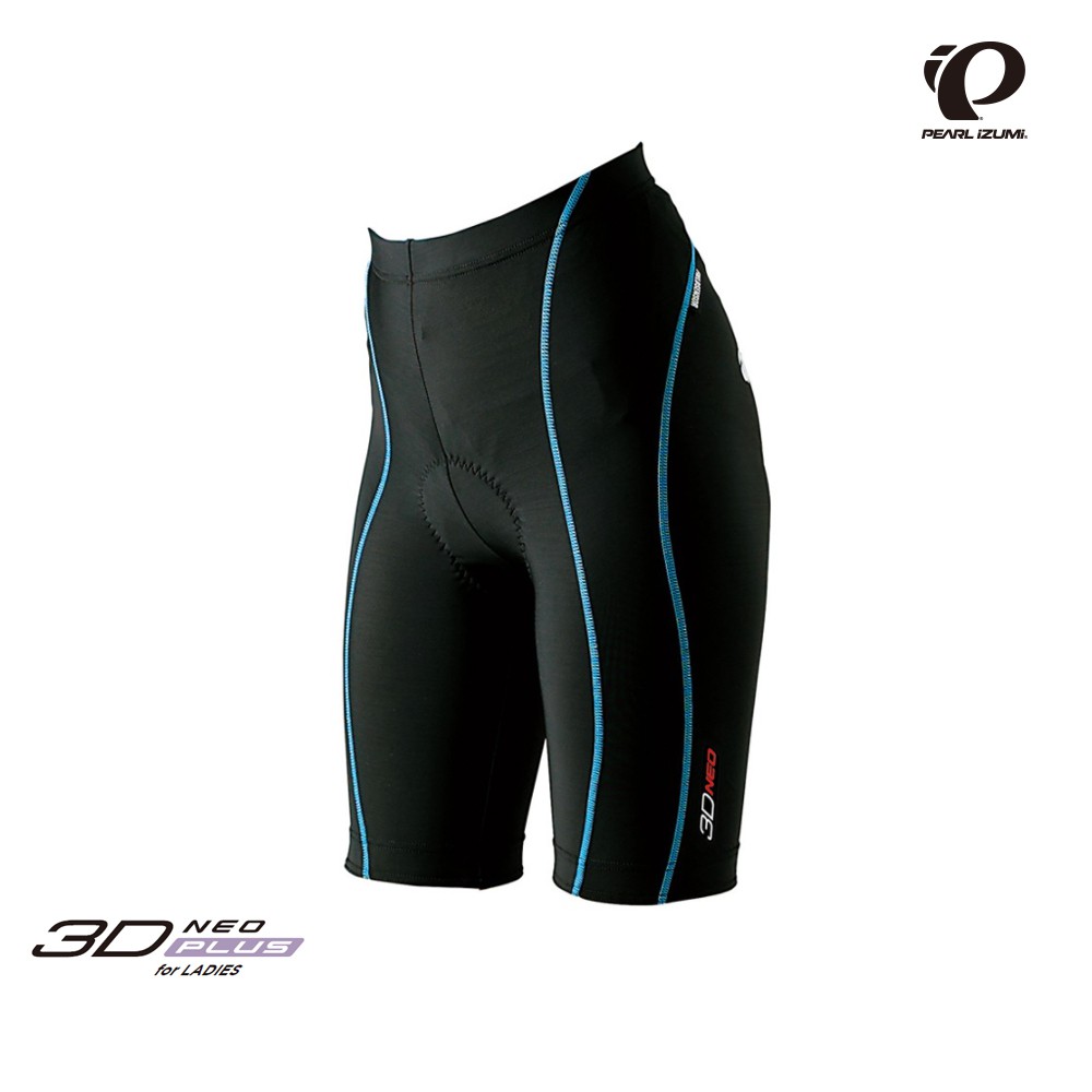 【Pearl izumi】W720-3D-4 女3D-Neo短車褲 藍線條