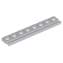 LEGO 樂高 4510 1x8 淺灰色 4211498 Plate 附溝槽 軌道 薄板 薄片 門軌 街景