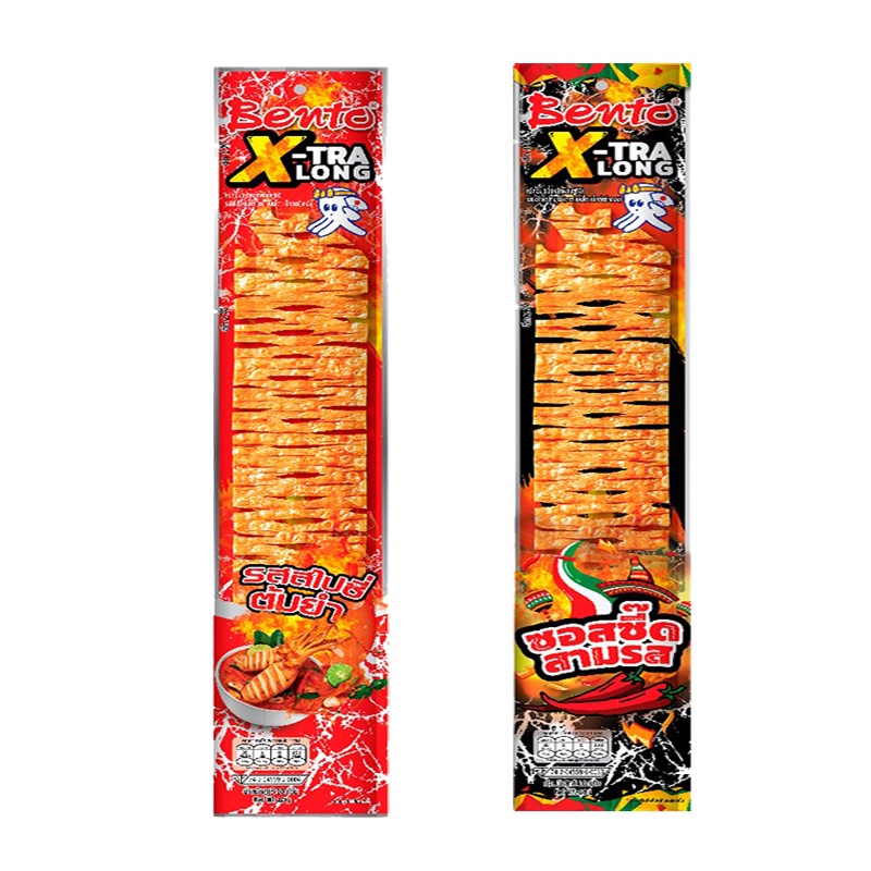 Bento extra 超長魷魚 墨西哥 泰式酸辣魷魚片 10g【零食圈 】零食團購 泰國