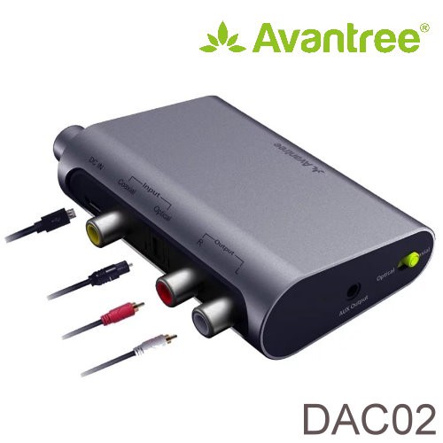 Avantree DAC02 數位類比音源轉換器 同軸/光纖 轉RCA/3.5mm音源 愷威電子 高雄耳機專賣(公司貨)