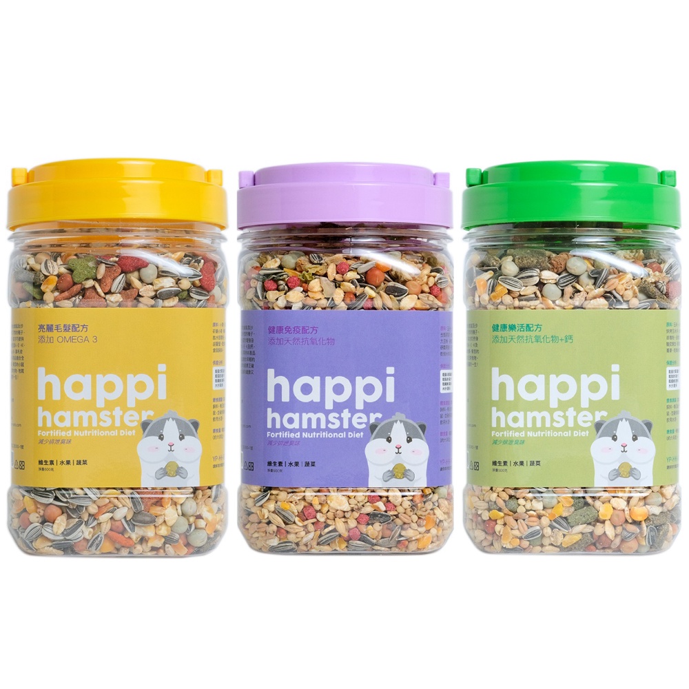 Happi Hamster 寵物鼠飼料600g 高纖低脂 幫助寵物鼠磨牙顧齒 鼠飼料『WANG』