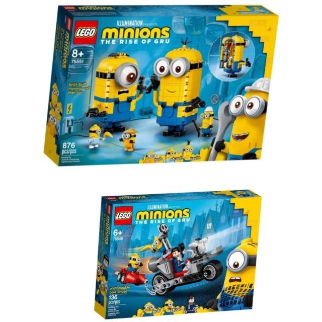 全新現貨LEGO 75551 / 75549 Minions 磚拼小小兵與他們的基地/小小兵 摩托車的追逐