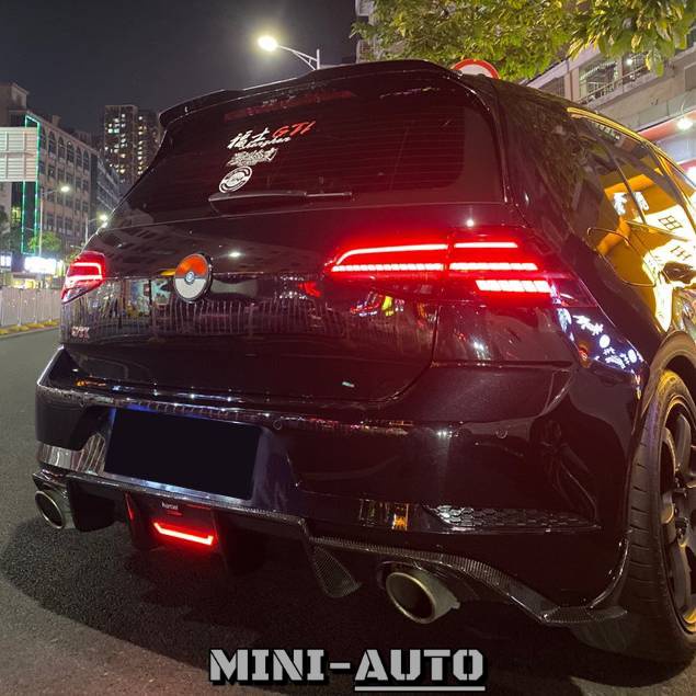 MINI-AUTO☑️ VW GOLF 7.5代 GTI專用 Karbel 乾式碳纖維後下巴 高品質輕量化改裝套件 福斯