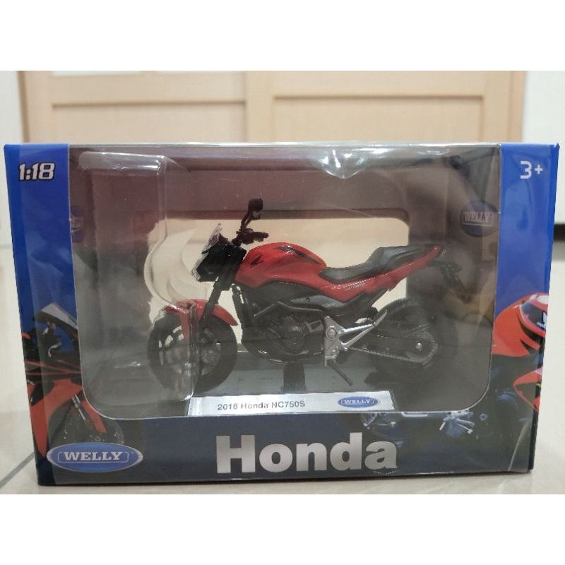 (全新）1:18 WELLY 2018 HONDA 本田 NC750S  重機模型