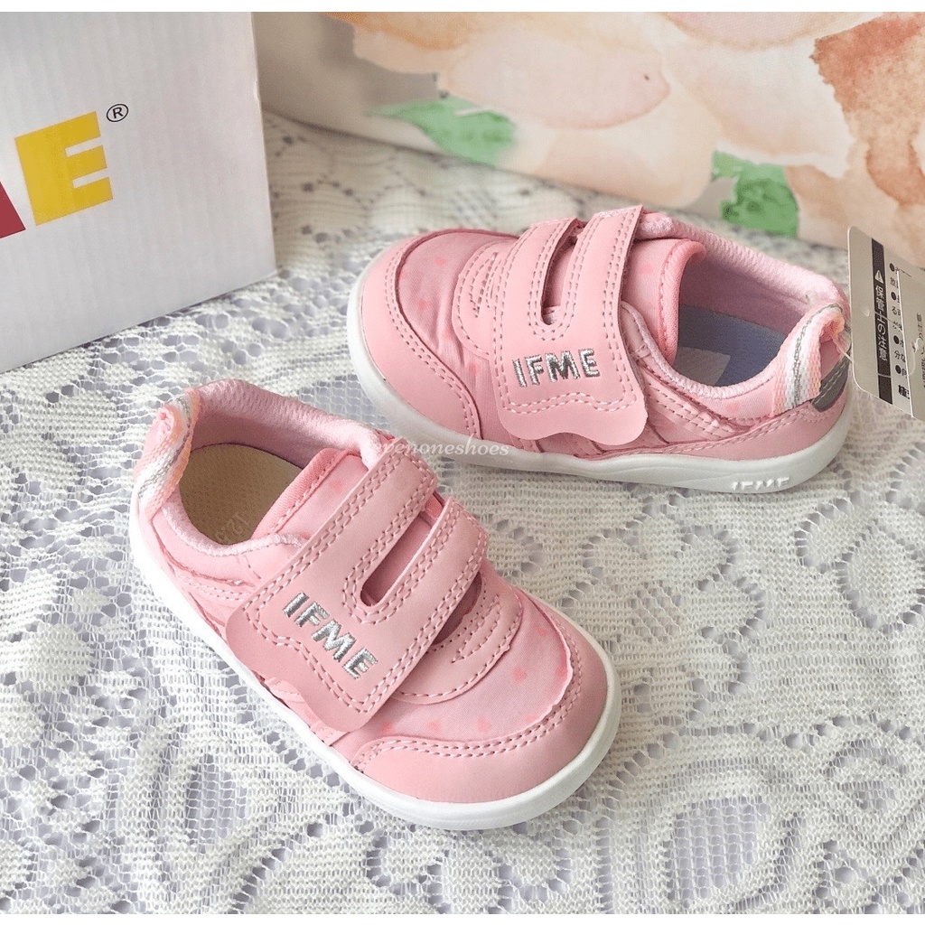 7+1童鞋(E484粉色) 小童 IFME繽紛甜心 超輕量 機能學步鞋 寶寶學布鞋 12.5-15cm
