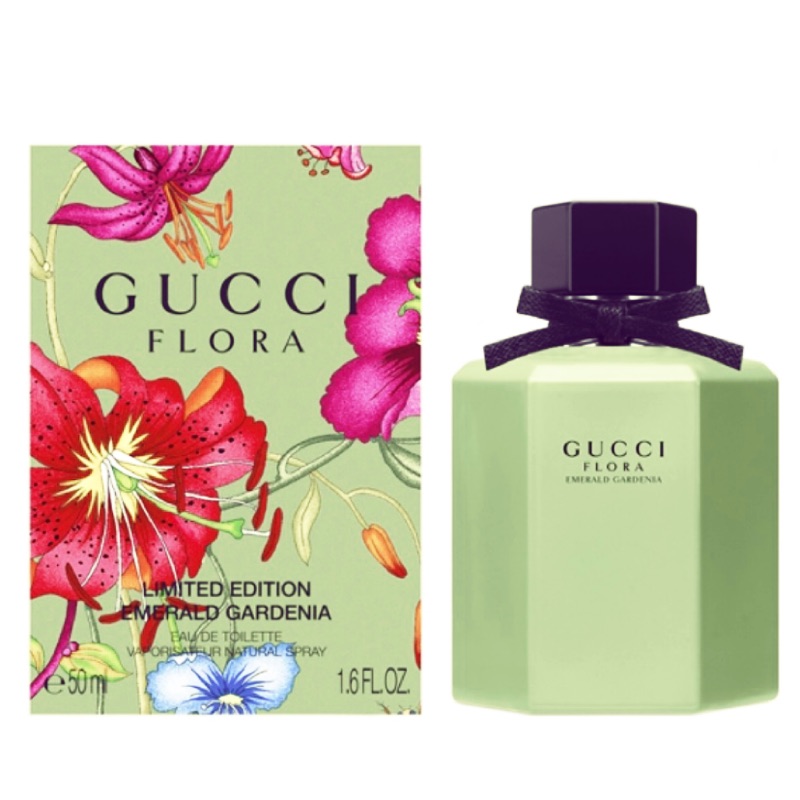 Lulalas 代購 預購 古馳gucci 19 夏季限量gucci Flora絢麗梔子花淡香水祖母綠瓶 蝦皮購物