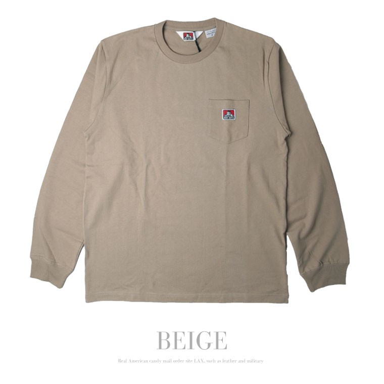 BEN DAVIS 9380026 POCKET L/S TEE 口袋 薄長T (卡其色) 化學原宿