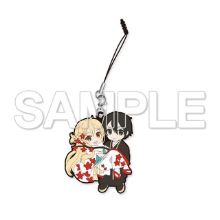 [現貨2個] 電擊屋 刀劍神域 和服 亞絲娜 & 桐人 PVC 吊飾 (官方已售完)