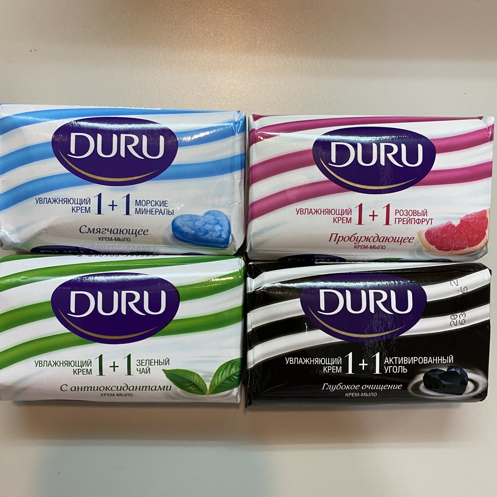 土耳其 Duru 乳霜保濕美膚皂 80g 一入 多款可選 香皂 肥皂 美肌皂 竹炭/綠茶/紅葡萄柚/海洋精華