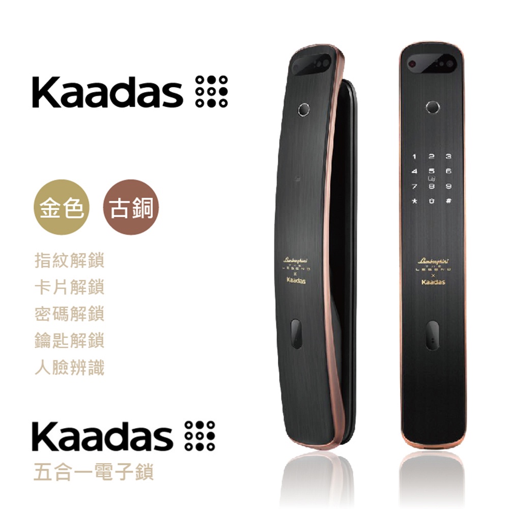 【凱迪仕Kaadas】3D人臉辨識 五合一 指紋｜卡片｜密碼｜鑰匙  AI智能電子鎖(免費到府安裝)