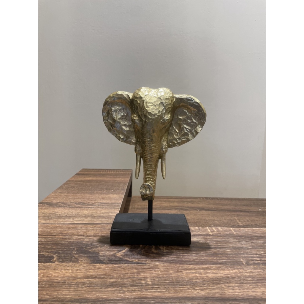 藝術黃金造型裝飾 象神 居家裝飾 風水裝飾 大象的鼻子可吸水象徵可把外面的財吸進來
