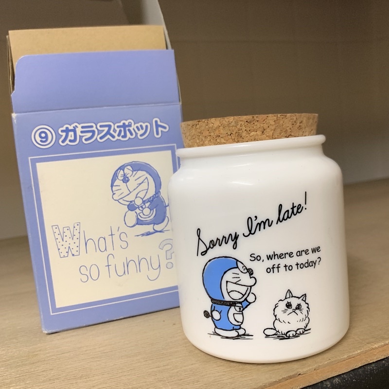2.日本帶回Doraemon機器貓小叮噹哆啦a夢一番賞木塞陶瓷收納罐
