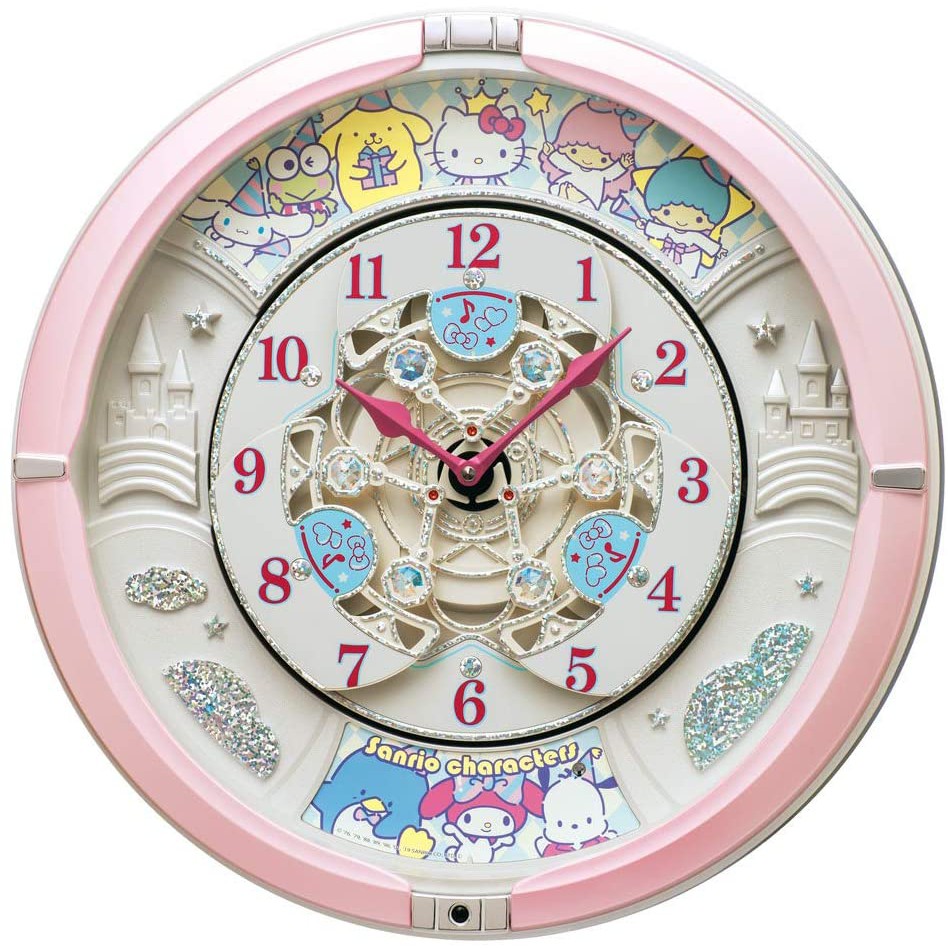 ☆日本代購☆ SEIKO 精工SANRIO 三麗鷗 CQ222P  音樂鐘 時鐘 掛鐘 整點報時 光線感應功能  預購