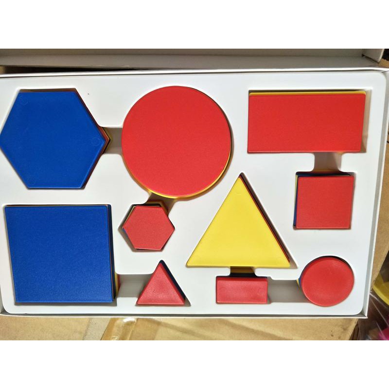 雜貨小社 庫存 數學教室用 教具 分數幾何板 比較 分數 對稱 面積 五種 形狀片 台製質優st安全 蝦皮購物