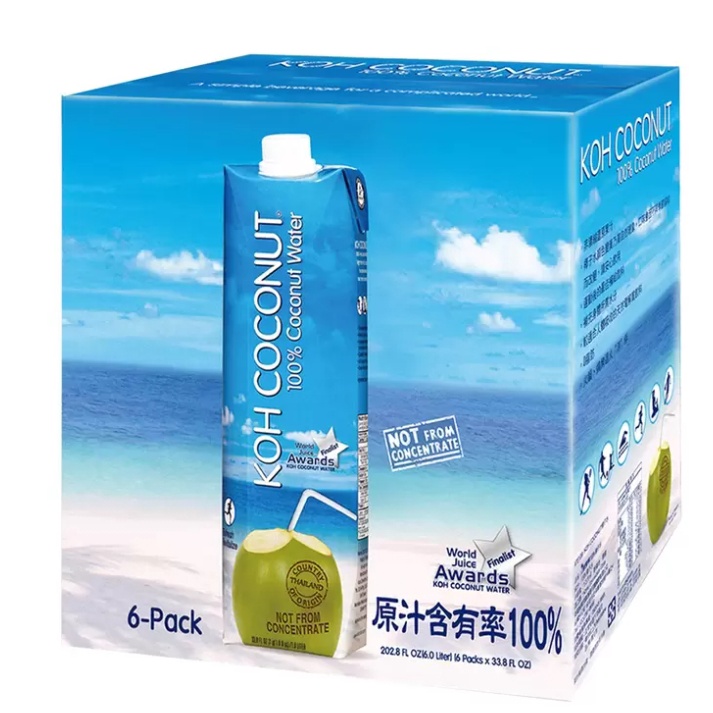 Costco好市多代購  Koh 100%純 椰子汁 1公升   最新效期 100% 椰子水