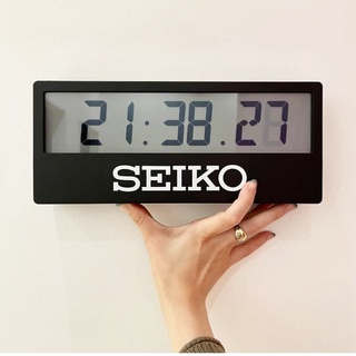 [JP代購娛樂室] SEIKO 精工 馬拉松 計時碼錶 造型 時鐘 可壁掛 黑