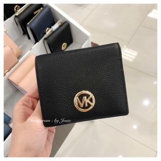 【預購】美國代購 Michael Kors MK 金屬 小Logo 皮革 短夾 皮夾