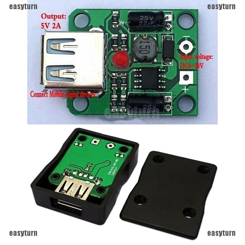 Dc 6V-20V 18V to 5V 2A USB太陽能電池板電源充電器穩壓器折疊袋/電池