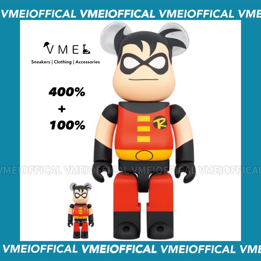 【VMEI】BE@RBRICK ROBIN BATMAN 蝙蝠俠 羅賓 400%+100%庫柏力克熊 2023/01預購