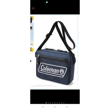 全新轉售日本限定 coleman科爾曼美國品牌 藍色休閒運動包收納包斜背包側背包單肩