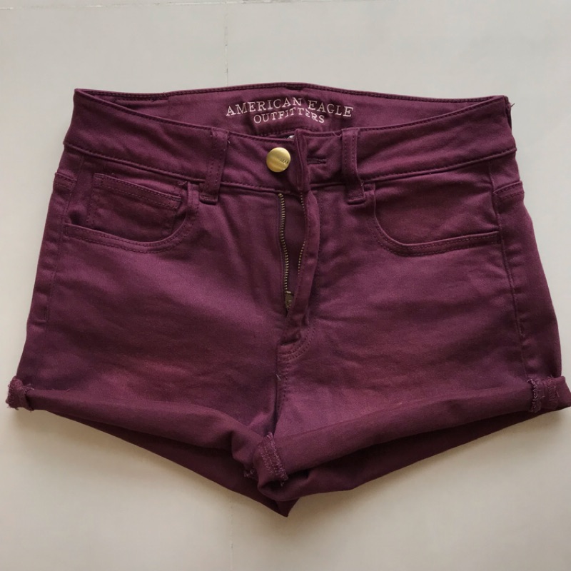 American Eagle Outfitters maroon burgundy shorts 酒紅色短褲