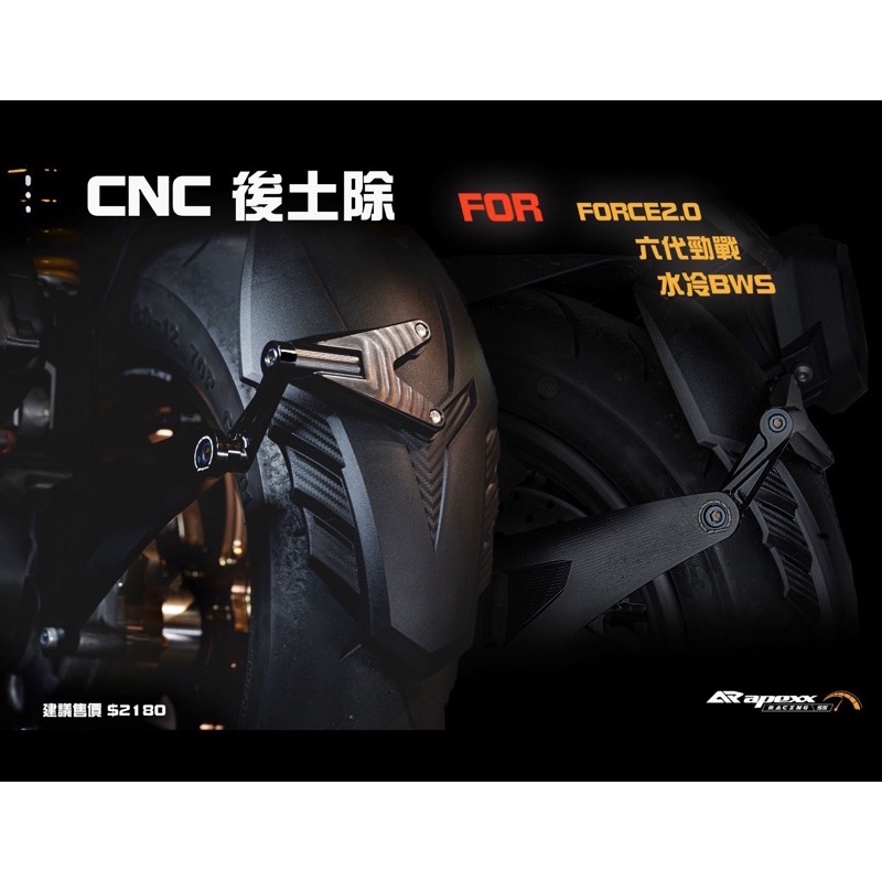 荳荳賣場 免運 APEXX 後土除 FORCE 2.0 六代勁戰 水冷BWS