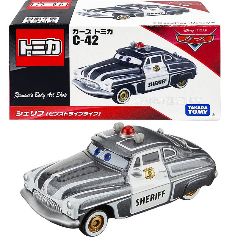【HAHA小站】DS15264 全新 正版 C-42 警長 CARS 汽車總動員 警車 TOMICA 生日禮物 模型車