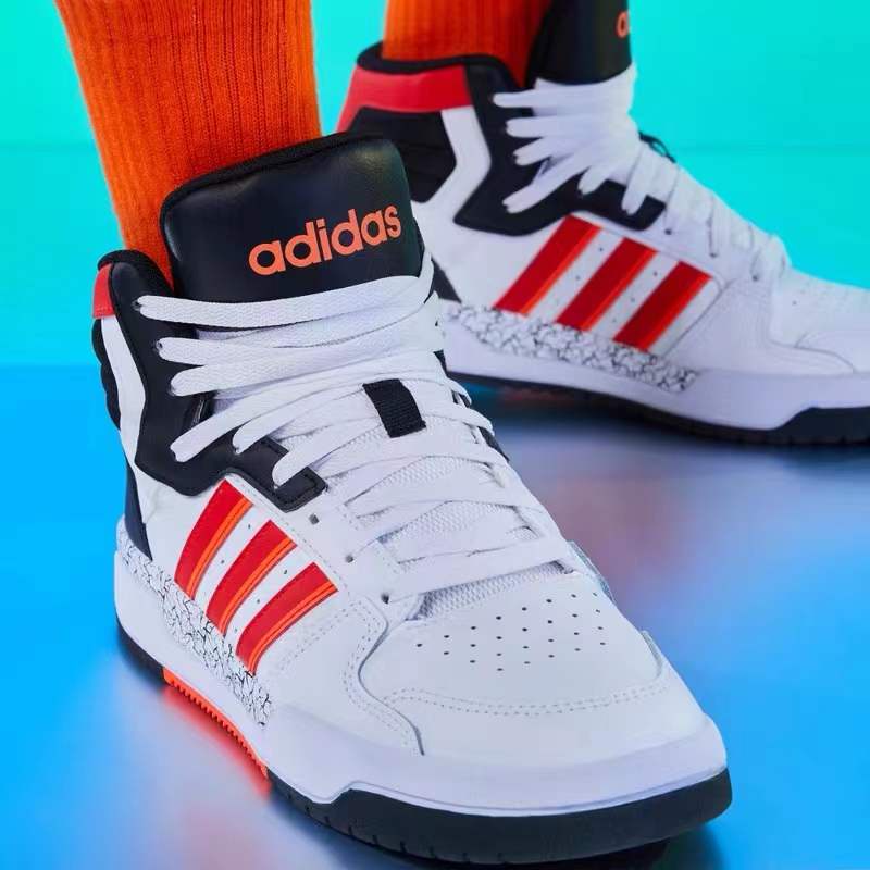 Adidas阿迪達斯正品neo ENTRAP男中幫複古籃球風運動休閒鞋FZ1110