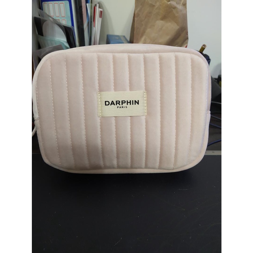 (全新現貨) DARPHIN 絨布化妝包-粉色