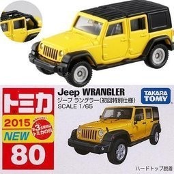 Tomy 多美tomica 合金小汽車80 號初回限定版新車貼jeep Wrangler 吉普車 蝦皮購物