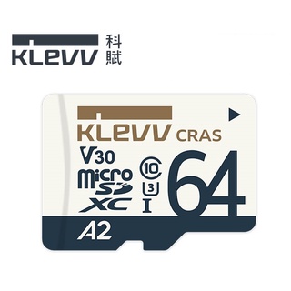 《SUNLINK》KLEVV 科賦 64GB TF 記憶卡 SDXC A2 V30 UHS-I U3 附轉卡