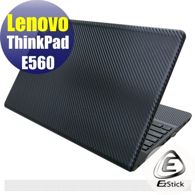 【Ezstick】Lenovo ThinkPad E560 Carbon黑色立體紋機身貼(含上蓋、鍵盤週圍)DIY包膜