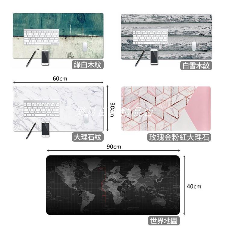 【台灣🌸發貨】加大滑鼠墊 APPLE專用質感桌墊 加長超大滑鼠墊辦公室桌墊鍵盤墊世界地圖大理石紋【樂易百貨精品店】