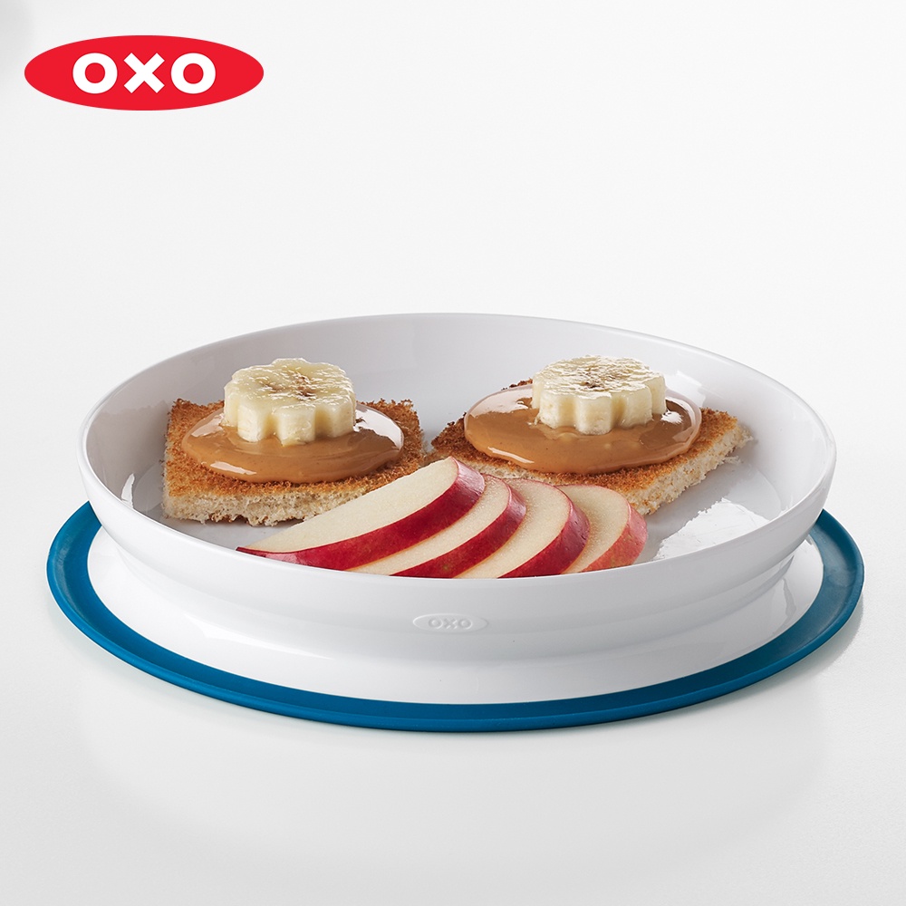 OXO tot 好吸力學習餐盤 學習餐具 嬰兒餐具 海軍藍