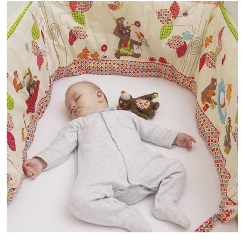 標準嬰兒床床圍(二手）附照片單色，可以圍整張床