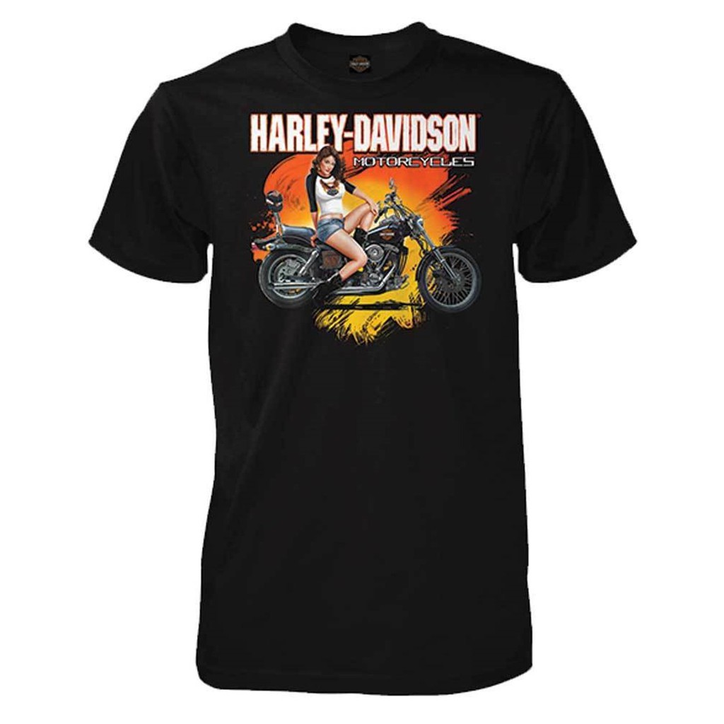 Harley-Davidson 【L】 哈雷機車 PIN UP 黑色 短袖T恤 美國製造 全新 現貨