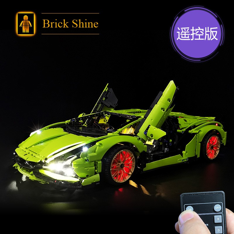 現貨【BRICK SHINE】【燈組】無主體 適用 樂高 LEGO 42115 藍寶堅尼 全新未拆 遙控版BS燈組
