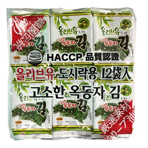 韓國12袋入海苔   橄欖油海苔    超取最多  5袋