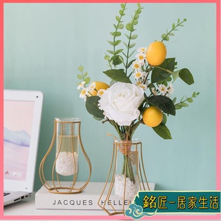 北歐風 鮮花花瓶 乾花花瓶 居家擺設 花瓶 ins北歐透明玻璃花瓶客廳插花輕奢家居餐桌酒櫃裝飾擺件水養花器