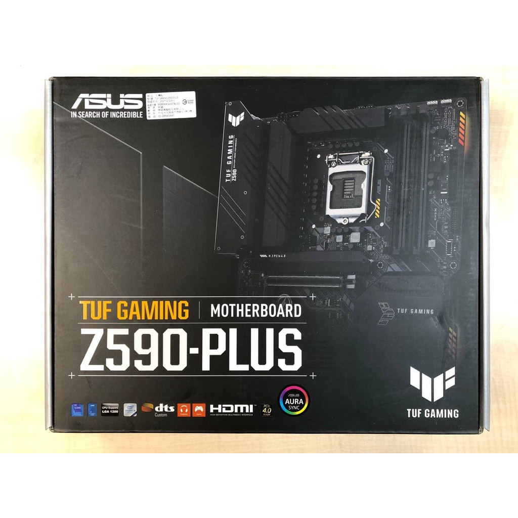 華碩 ASUS TUF GAMING Z590-PLUS 主機板Z590系列 適用 INTEL 第10代 第11代