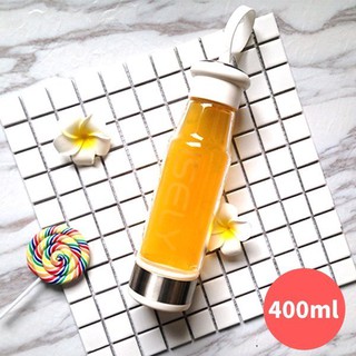 【臺灣公司現貨】超神奇不倒杯泡茶杯隨行杯400ml 玻璃水杯 冷水壺 冷水杯 水瓶 環保水壺 SORT