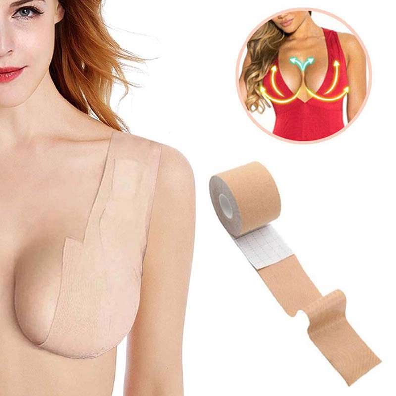 胸帶布膠帶文胸boobtape Bra可裁剪乳貼隱形文胸彈力布胸貼提胸帶女性乳房乳頭套俯身胷罩隱形提胸帶貼身胷罩貼身性