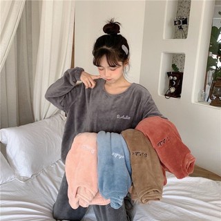 熱銷人氣破錶仙女暖暖套裝睡衣套裝 毛絨居家服加厚保暖 珊瑚絨套裝閨蜜裝